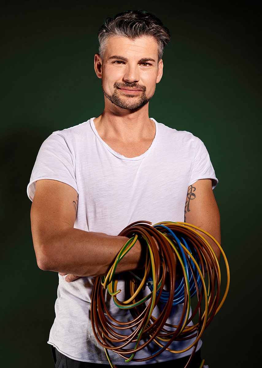 Portrait eines Elektrikers