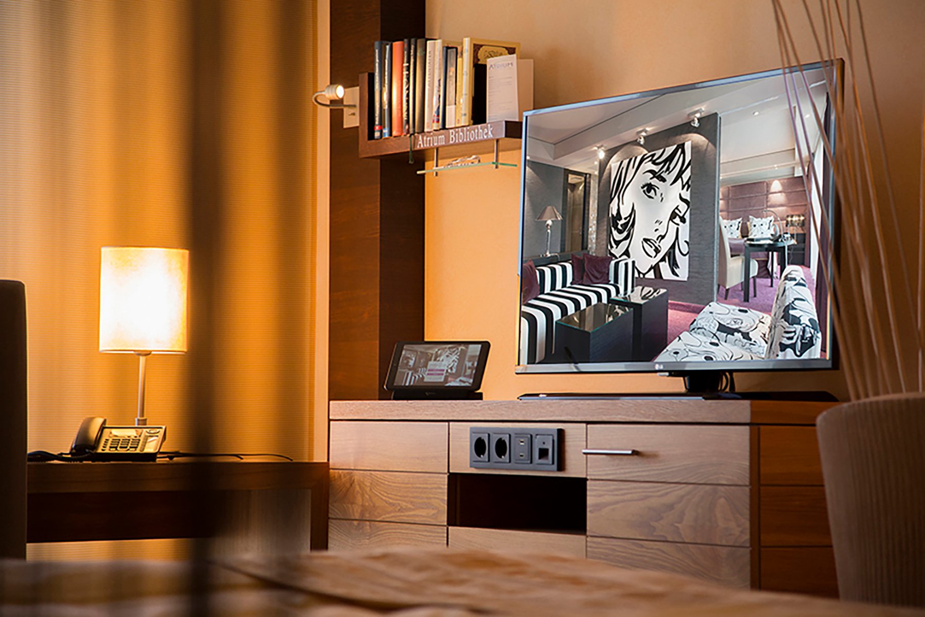 Hotelzimmer in Abendatmosphäre