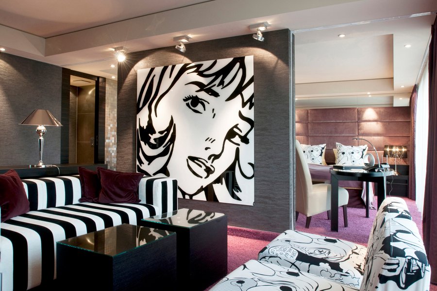 Hotelzimmer, Suite im Popart Look, Mainz